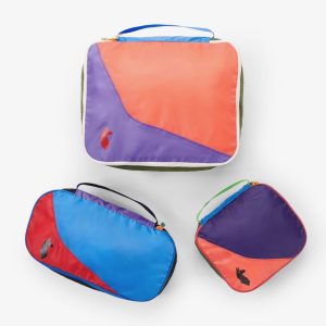 A colorful assortment of Cotopaxi's Cube packing cubes