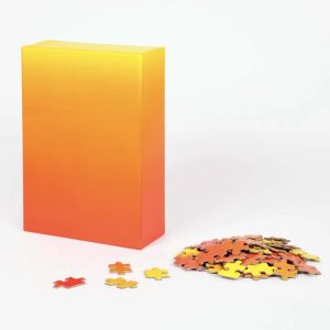 A yellow to orange gradient puzzle